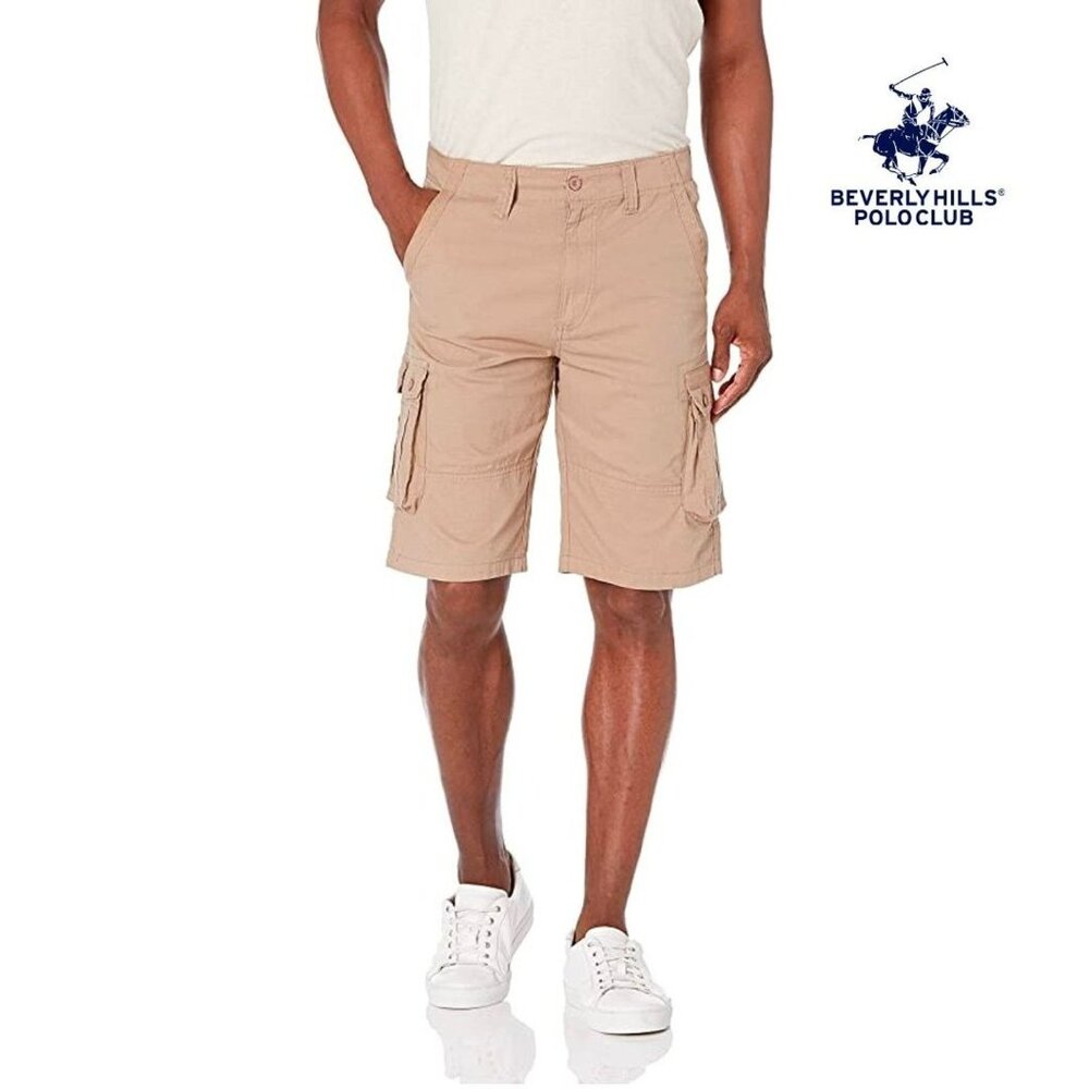 Beverly Hills Polo Club Men's‎ Basic Cargo Shorts Multi-Pocke